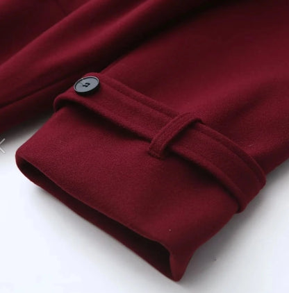 Women's Preppy Style Solid Color Coat Woolen Coat
