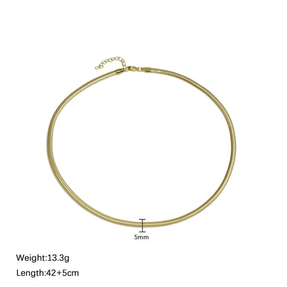 Brass snake chain Plating Geometric Necklace