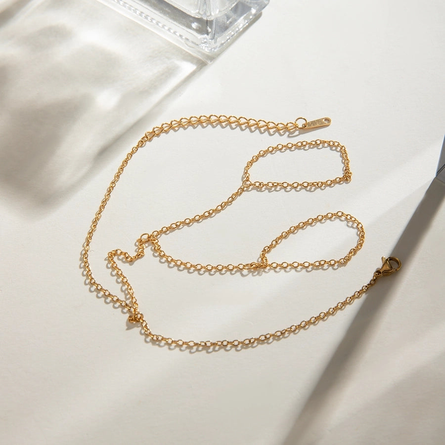 Simple Style Classic Style Geometric 304 Stainless Steel cable chain Bracelets In Bulk Stainless Steel Bracelets