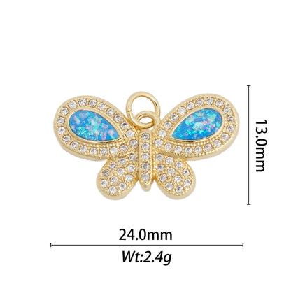 1 Piece Copper Butterfly Fish Tail Pendant