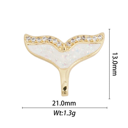1 Piece Copper Butterfly Fish Tail Pendant