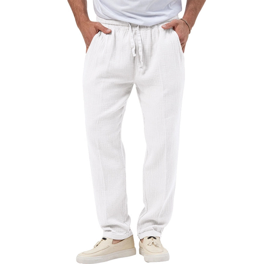 Men's Solid Color Simple Style Regular Fit Men's Bottoms