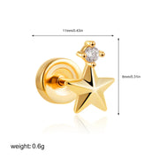Pentagram Zircon Gold (One Piece)