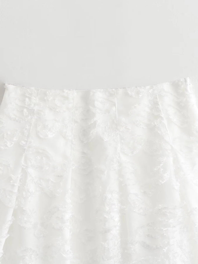 Summer Casual Solid Color Polyester Above Knee Skirts