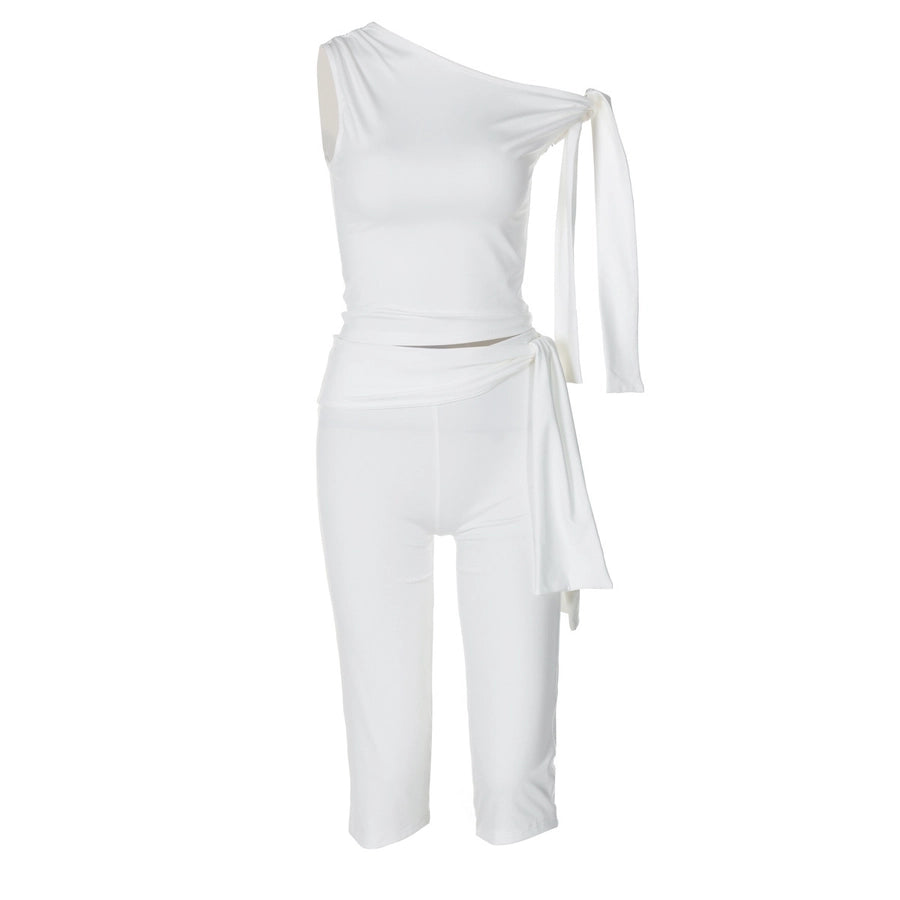 Banquet Daily Women's Casual Elegant Solid Color Spandex Polyester Pants Sets Shorts Sets