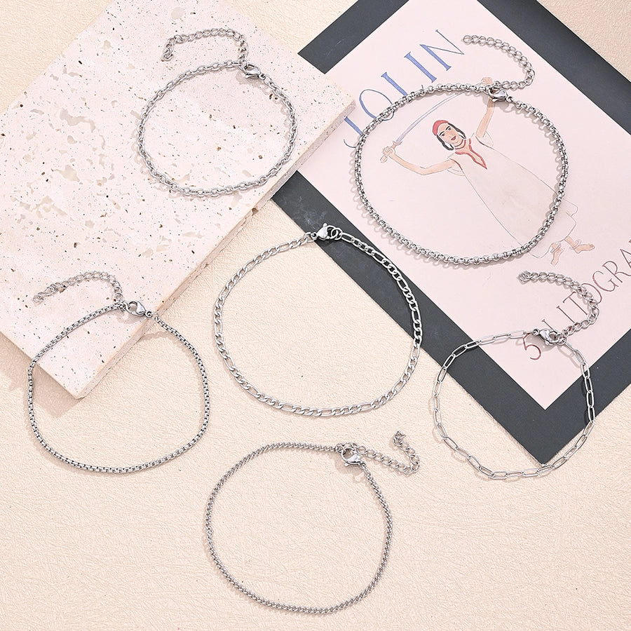 10 Strands/Package 304 Stainless Steel cable chain Belcher Chain figaro chain Polished Length: 170 50mm Length: 190 50mm Length: 200 50mm Jewelry Accessories