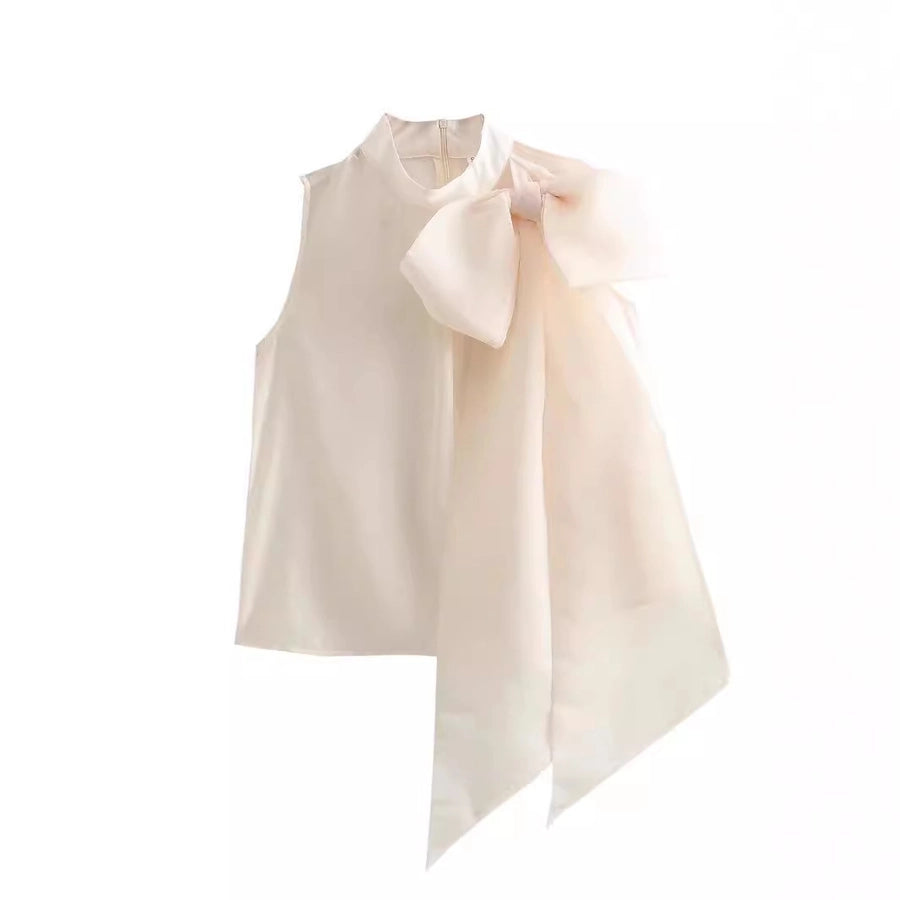 Women's Blouse Sleeveless Blouses Elegant Solid Color