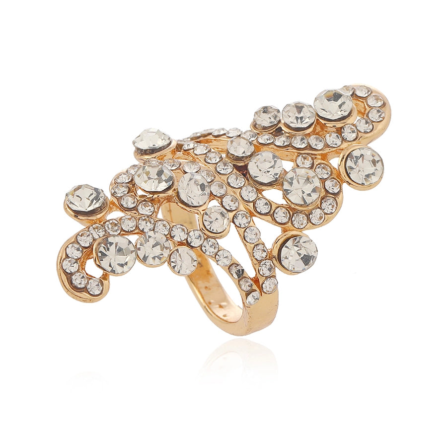 Elegant Geometric Heart Shape Alloy Rhinestones Women's Rings