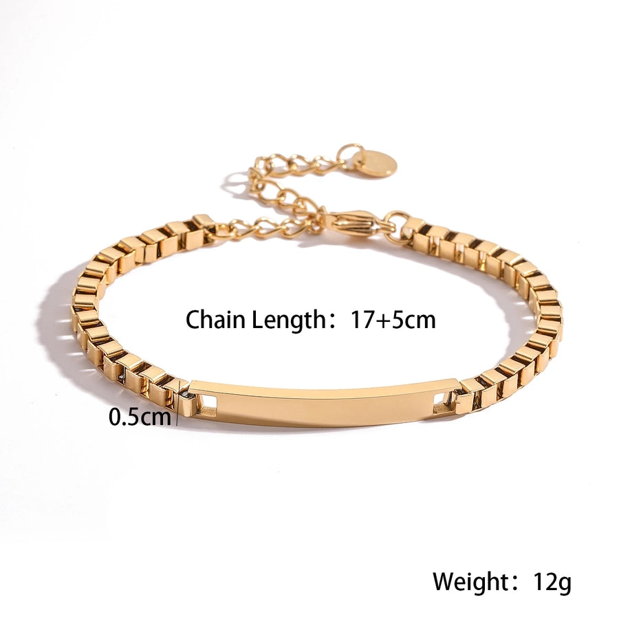 Simple Style Geometric 304 Stainless Steel  Bracelets In Bulk Stainless Steel Bracelets