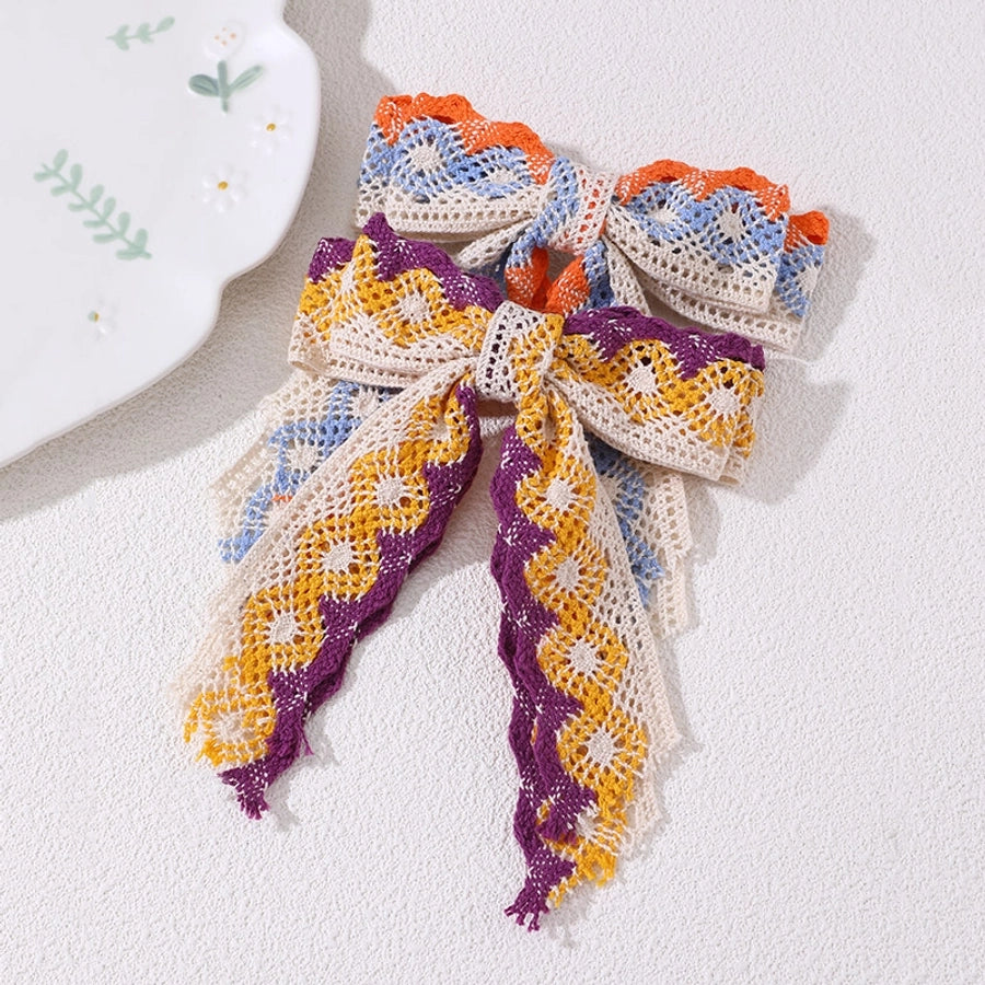 Women's Vintage Style Simple Style Bow Knot Alloy Cloth Hair Clip