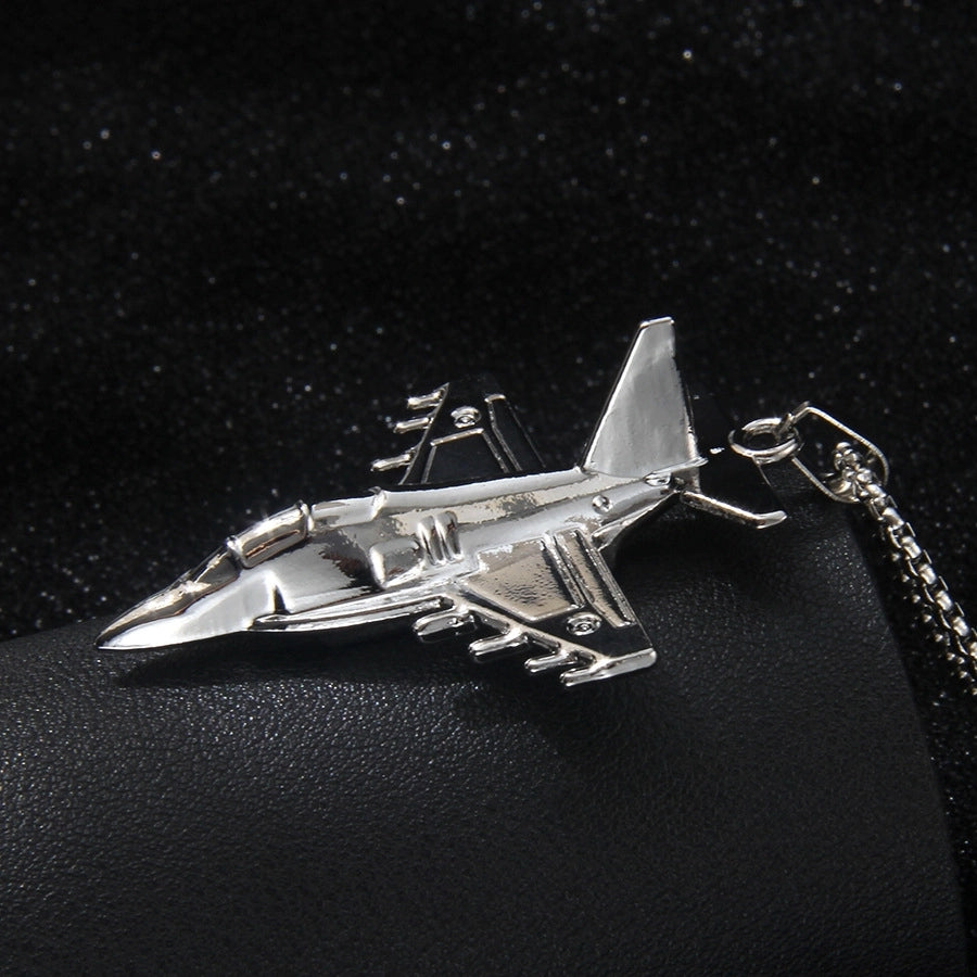 Hip-Hop Airplane 201 Stainless Steel Alloy Unisex Pendant Necklace