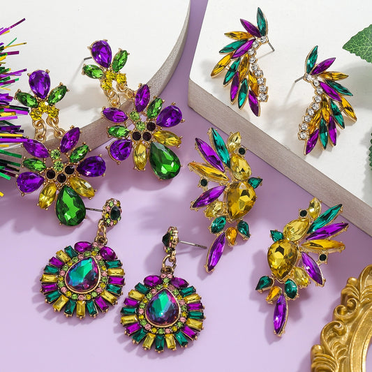 1 Pair Elegant Vintage Style Lady Geometric Alloy Drop Earrings Ear Studs