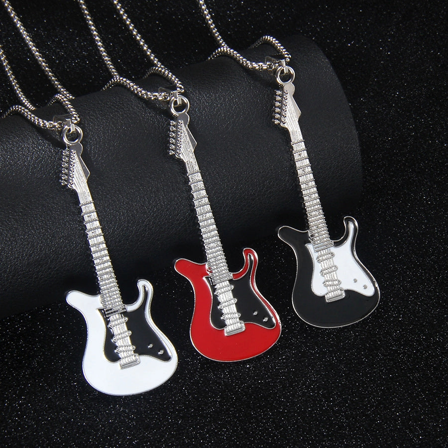 Simple Style Classic Style Guitar 201 Stainless Steel Alloy Plating Unisex Pendant Necklace
