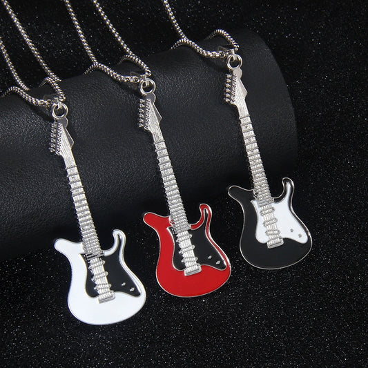 Simple Style Classic Style Guitar 201 Stainless Steel Alloy Plating Unisex Pendant Necklace