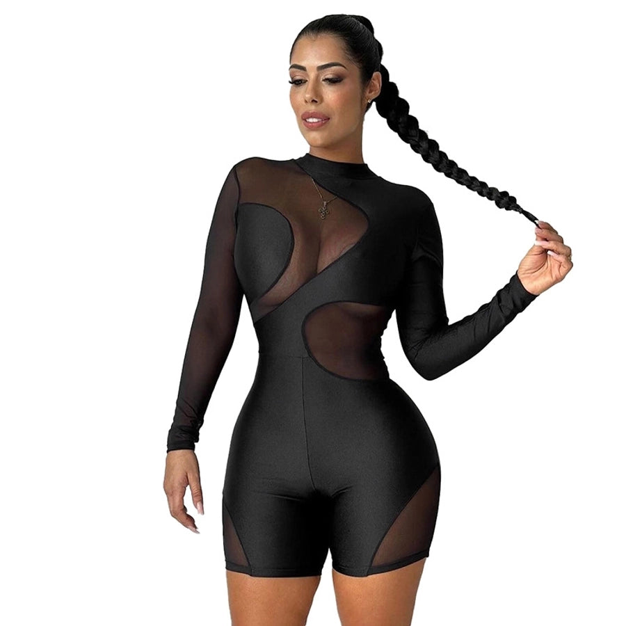 Women's Holiday Sexy Solid Color Shorts Rompers