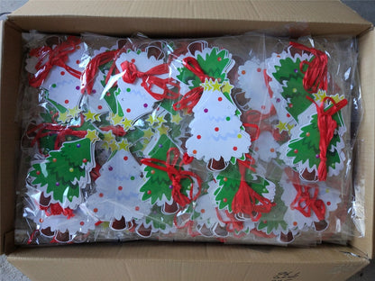 Christmas Paper Flag Christmas Window Hotel Scene Decoration Flag  Santa Claus Flag
