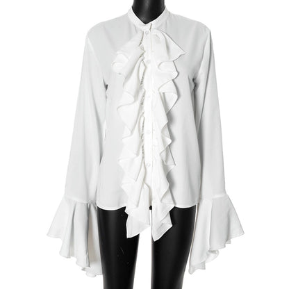 Women's Blouse Long Sleeve Blouses Streetwear Solid Color
