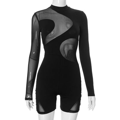 Women's Holiday Sexy Solid Color Shorts Rompers