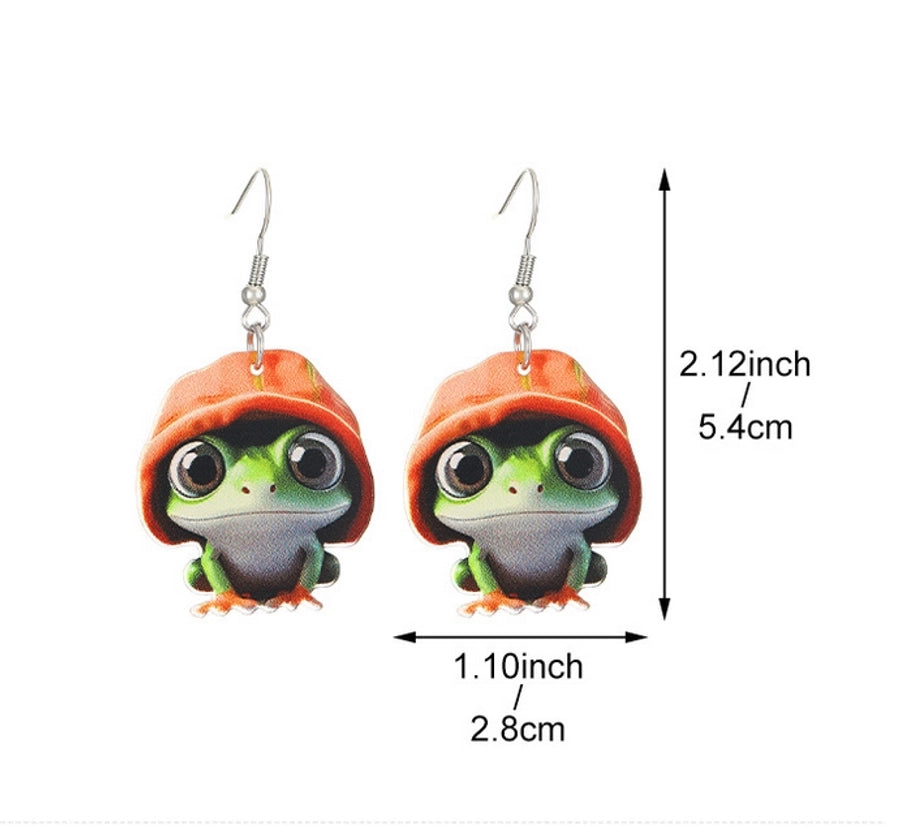 1 Pair Vintage Style Classic Style Frog Arylic Drop Earrings