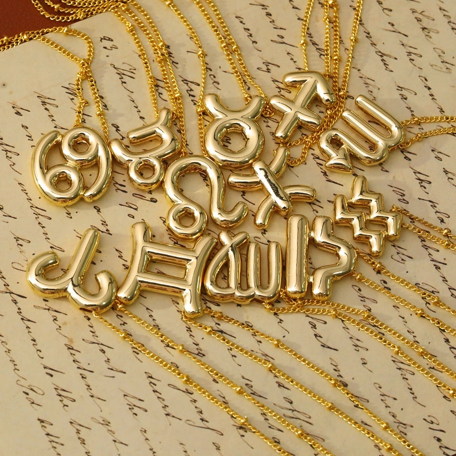 Jewelry IG Style Classic Style Commute Constellation 304 Stainless Steel 18K Gold Plated Pendant Necklace