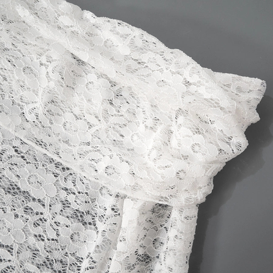 Women's Hip skirt Sexy Boat Neck Long Sleeve Solid Color Above Knee Masquerade