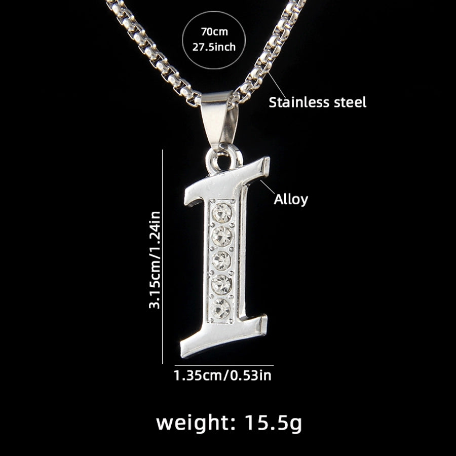 Simple Style letter 201 Stainless Steel Zinc alloy Unisex Pendant Necklace