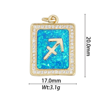 1 Piece Copper Constellation Pendant