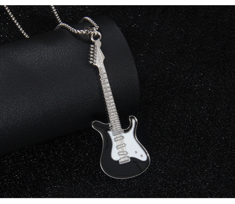 Simple Style Classic Style Guitar 201 Stainless Steel Alloy Plating Unisex Pendant Necklace