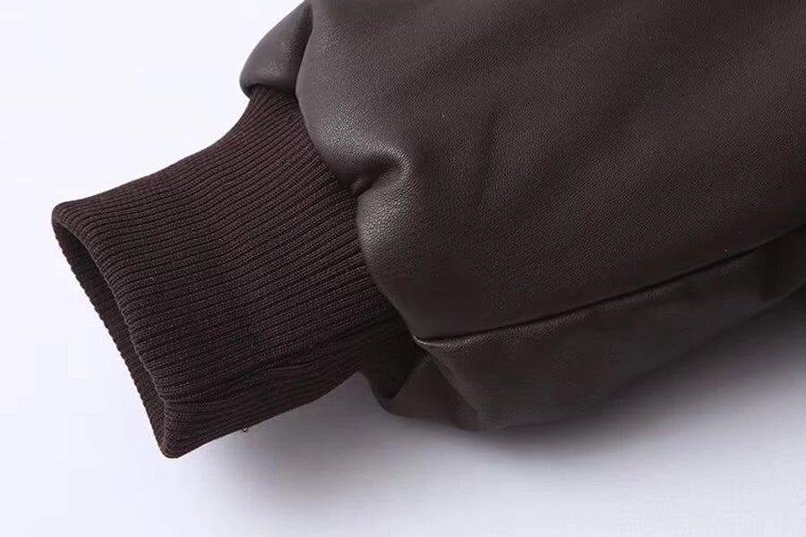 Women's Streetwear Solid Color Zipper Coat cotton clothes
