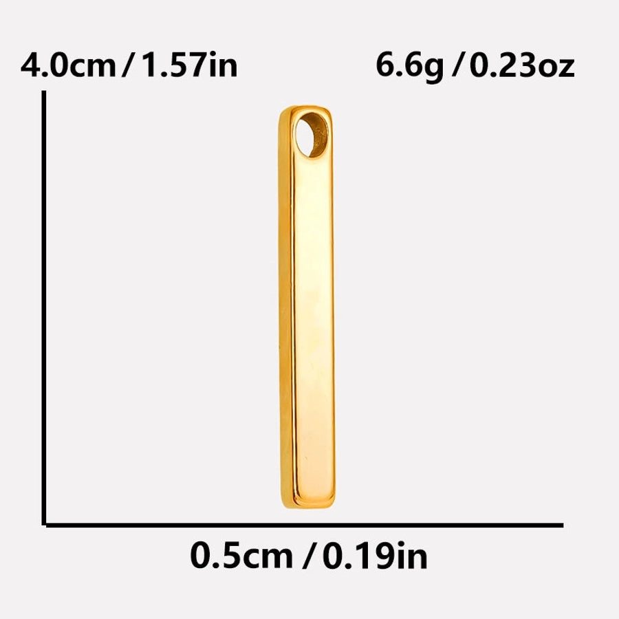 1 Piece 304 Stainless Steel 18K Gold Plated Geometric Pendant