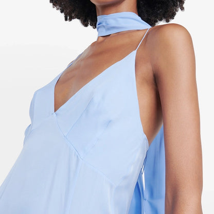 Women's Strap Dress Vacation V Neck Pleated Sleeveless Solid Color Maxi Long Dress Holiday