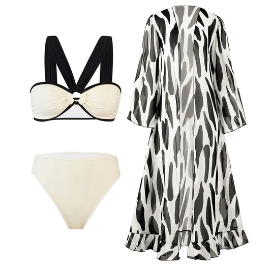 Women's Multicolor 2 Pieces Set Bikinis Swimwear