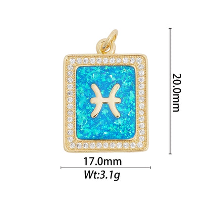 1 Piece Copper Constellation Pendant