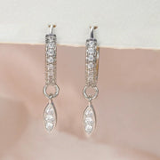E1055 Silver Water Drop-2PCs