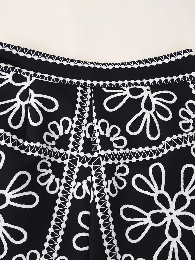 Daily Women's Streetwear Printing Polyester Printing Shorts Sets Shorts Sets