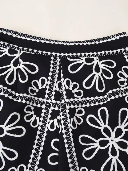Daily Women's Streetwear Printing Polyester Printing Shorts Sets Shorts Sets