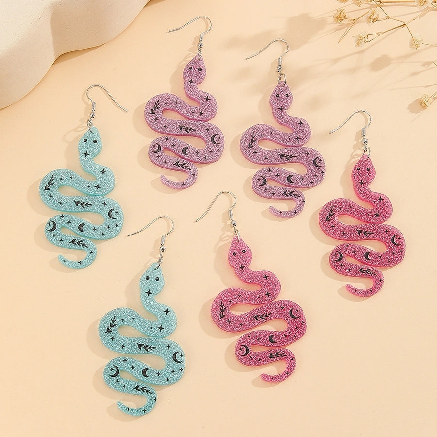 1 Pair Cute Exaggerated Snake Handmade Arylic Drop Earrings