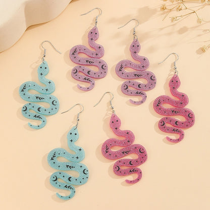 1 Pair Cute Exaggerated Snake Handmade Arylic Drop Earrings