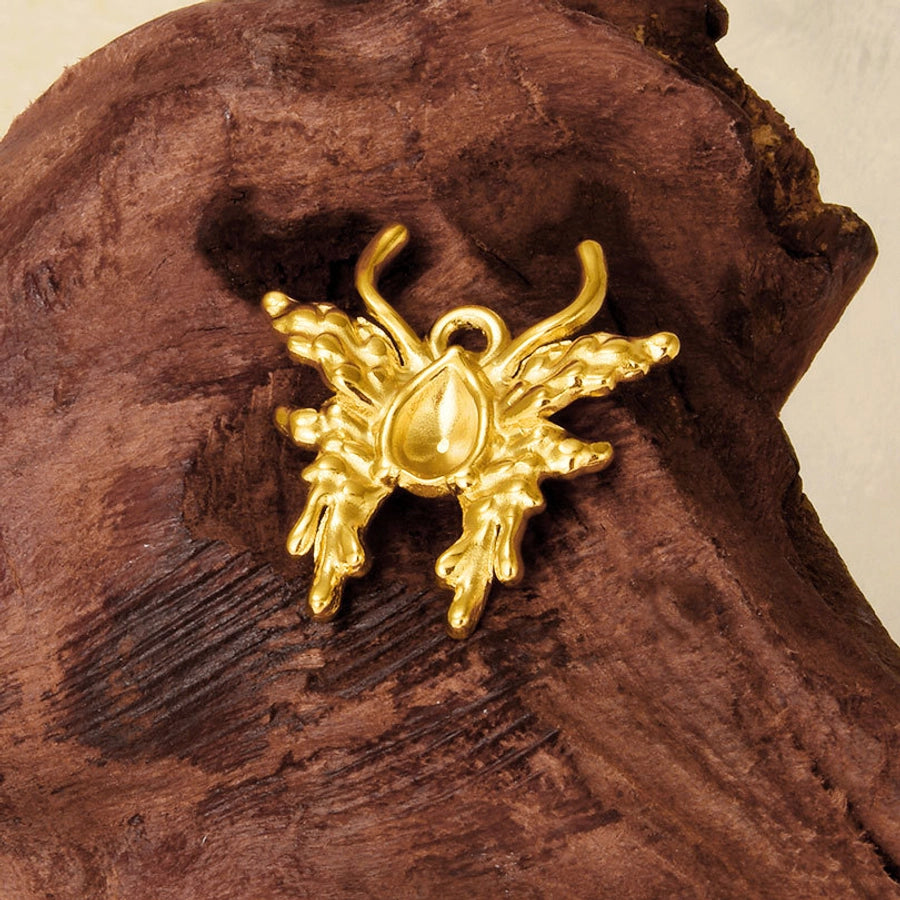 1 Piece 24 * 22mm 304 Stainless Steel 18K Gold Plated Butterfly Pendant Jewelry Accessories