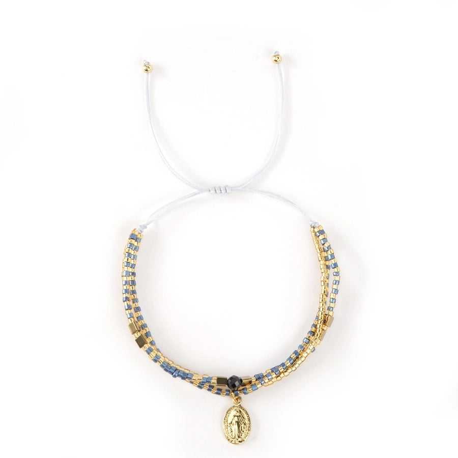 Casual Human Seed Bead rope Woven Chain Beaded Bracelets