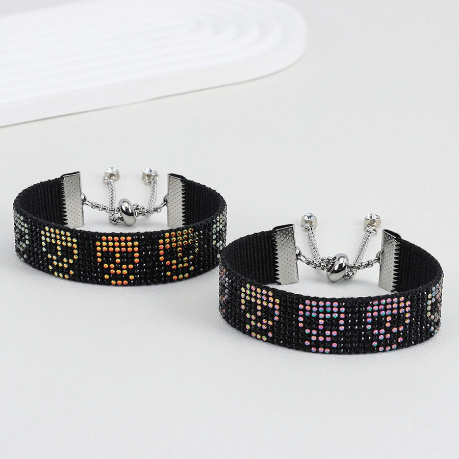 Hip-Hop Rock Artistic Skull Polyester Woven Chain String Bracelets