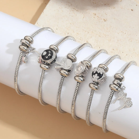 Jewelry Elegant Simple Style Commute Heart Shape Copper Zircon 14K Gold Plated Bracelets