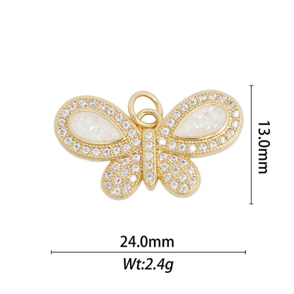 1 Piece Copper Butterfly Fish Tail Pendant
