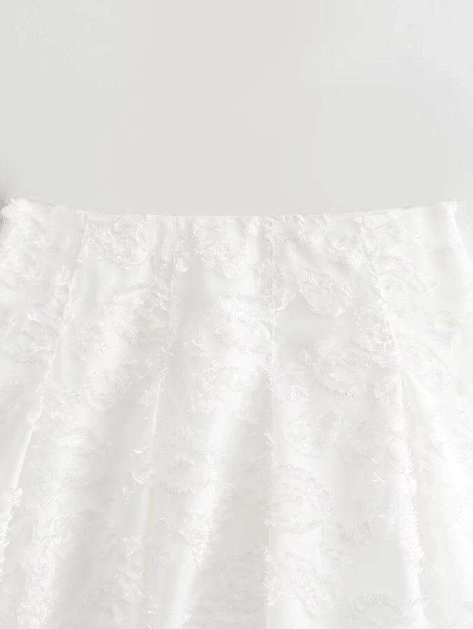 Summer Casual Solid Color Polyester Above Knee Skirts