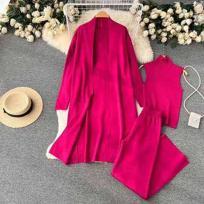 Holiday Women's Vacation Simple Style Solid Color Ice Silk Polyester Pants Sets Pants Sets