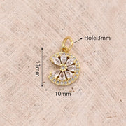 White Zircon Lemon Pendant (Gold) [13x10mm (Aperture: 3mm)]