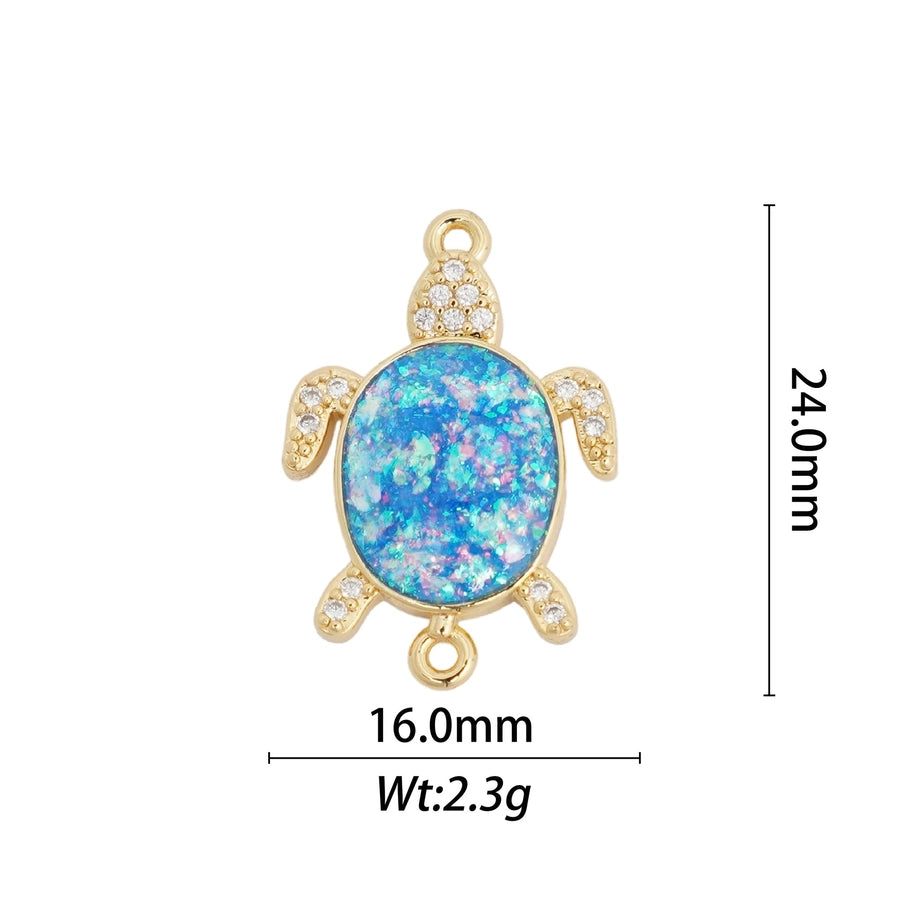 1 Piece Copper Tortoise Insect Pendant