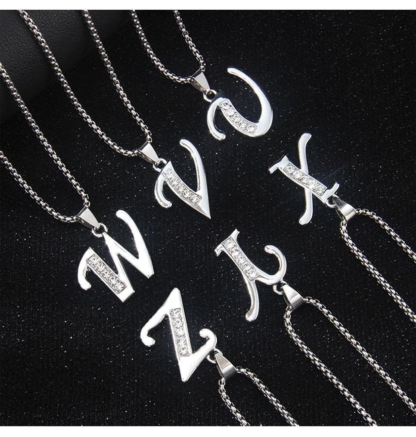 Simple Style letter 201 Stainless Steel Zinc alloy Unisex Pendant Necklace