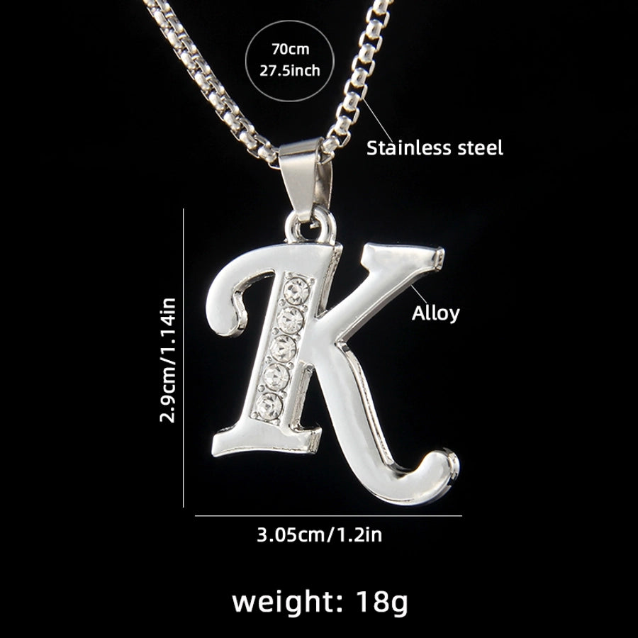 Simple Style letter 201 Stainless Steel Zinc alloy Unisex Pendant Necklace