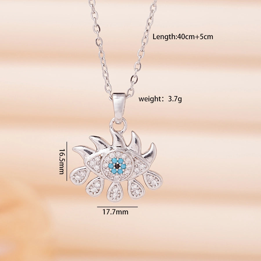 Jewelry Lady Sexy Shiny Eye 304 Stainless Steel Copper Necklace